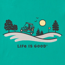 Life is Good Men's Crusher Tee - Golf Course Cart Vista