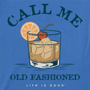 Life is Good Men's Crusher Tee - Call Me Old Fashioned Cocktail