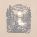 Life is Good Men's Crusher Tee - Full Moon Canoe