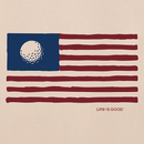 Life is Good Men's Crusher Tee - Golf Ball Flag