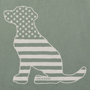 Life is Good Men's Crusher Lite Tee - American Flag Dog