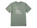 Life is Good Men's Crusher Lite Tee - American Flag Dog