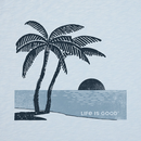 Life is Good Men's Slim Fit Slub Tee - Sunset Two Palms