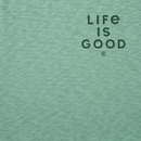 Life is Good Men's Slim Fit Slub Tee - Woodcut Fish