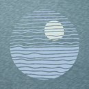 Life is Good Men's Textured Slub Hoodie - Minimal Round Sunset