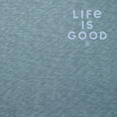 Life is Good Men's Textured Slub Hoodie - Minimal Round Sunset