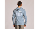 Life is Good Men's Textured Slub Hoodie - Minimal Round Sunset