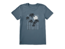 Life is Good Women's Crusher Tee - Moonlit Palms Window
