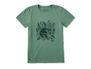Life is Good Women's Crusher Tee - Sleeping Fox on Ferns