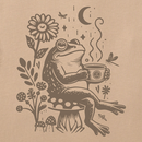 Life is Good Women's Crusher Tee - Frog on a Toadstool Coffee