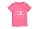 Life is Good Women's Crusher Tee - Pedal to the Metal Sewing Machine Circle