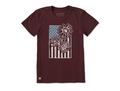 Life is Good Women's Crusher Tee - Sunflower Old Glory Window