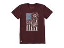 Life is Good Women's Crusher Tee - Sunflower Old Glory Window
