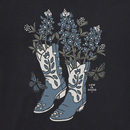 Life is Good Women's Crusher Tee - Flower Boots with Flowers