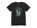 Life is Good Women's Crusher Tee - Flower Boots with Flowers