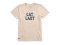 Life is Good Women's Crusher Tee - Cat Lady Caps Stacked