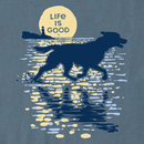 Life is Good Women's Crusher Tee - Moonlit Running Dog Silhouette