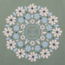 Life is Good Women's Crusher Tee - Hand Drawn Daisy Mandala