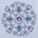 Life is Good Women's Crusher Tee - Flowers & Bees Mandala