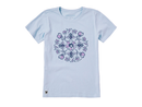 Life is Good Women's Crusher Tee - Flowers & Bees Mandala