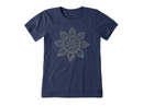 Life is Good Women's Crusher Tee - Leaf Heart Mandala
