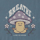 Life is Good Women's Long Sleeve Crusher Tee - Peaceful Breathe Mushroom