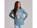 Life is Good Women's Long Sleeve Crusher Tee - Peaceful Breathe Mushroom