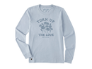 Life is Good Women's Long Sleeve Crusher Tee - Turn Up the Love Daisies