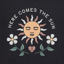 Life is Good Women's Crusher Vee - Here Comes the Sun Heart Flowers