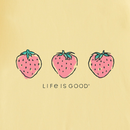 Life is Good Women's Crusher Vee - Three Crafty Strawberries