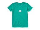 Life is Good Women's Crusher Vee - Sand Dollar