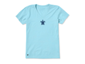 Life is Good Women's Crusher Vee - Beachy Turtle