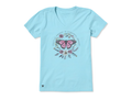 Life is Good Women's Crusher Vee - Positive Powerful Energy Butterfly