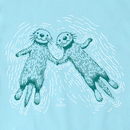 Life is Good Women's Crusher Vee - Two Sea Otters Holding Hands