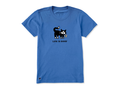 Life is Good Women's Crusher Lite Tee - Tuxedo Cat Daisy