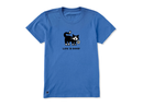 Life is Good Women's Crusher Lite Tee - Tuxedo Cat Daisy
