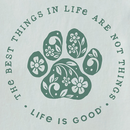 Life is Good Women's Crusher Lite Tee - Best Things in Life Are Dog Paws Floral