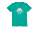 Life is Good Women's Crusher Lite Tee - Sunset Seagulls Wave Lines