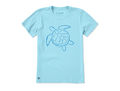 Life is Good Women's Crusher Lite Tee - Sea Turtle Outline