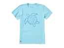 Life is Good Women's Crusher Lite Tee - Sea Turtle Outline