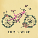 Life is Good Women's Crusher Lite Tee - Beautiful Butterfly Bike