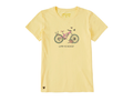 Life is Good Women's Crusher Lite Tee - Beautiful Butterfly Bike