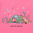 Life is Good Women's Crusher Lite Tee - Camping Fox Flowers