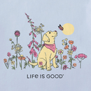 Life is Good Women's Crusher Lite Tee - Dog Among Wildflowers