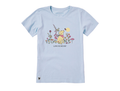 Life is Good Women's Crusher Lite Tee - Dog Among Wildflowers