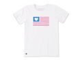 Life is Good Women's Crusher Lite Tee - Hearts and Stripes Forever