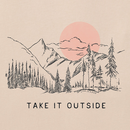 Life Is Good Women's Crusher Lite Vee - Mountain Trees Sketch