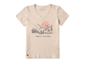 Life Is Good Women's Crusher Lite Vee - Mountain Trees Sketch