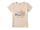 Life Is Good Women's Crusher Lite Vee - Mountain Trees Sketch