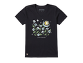 Life Is Good Women's Crusher Lite Vee - Sun and Moonflowers